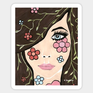 BETTY Pretty Woman Painting Sticker